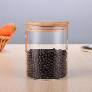 Buy cheap storage glass jar,heat-resistant glass jar, borosilicate glass jar with bamboo lid product