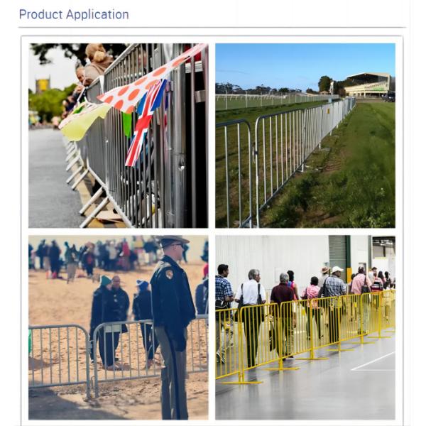 100cm Yellow Black Metal Traffic Road Barrier Cades Road Safety Accessories With Hook
