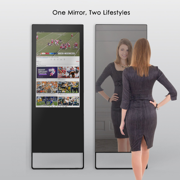 32 Inch 4K Intelligent AI Fitness Exercise Magic Mirror Touchscreen Android OS Voice Control Glass Wi-Fi Wall-mounted Indoor