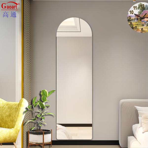 Modern Stylish Metal Hotel Bathroom Glass Beveled Mirror for Home Decoration