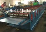 Color PPGI Trapezodial Steel Roof Roll Forming Machine Building , Roofing Roll