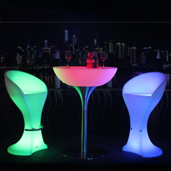Wireless Illuminated Cocktail Tables Chairs Remote Control For Party