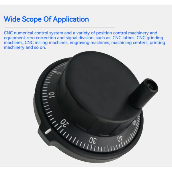 80mm Diameter CNC Handwheel 24V 100PPR Manual Pulse Generator MPG Pendant for Fanuc Mitsubishi Fagor GSK Systems