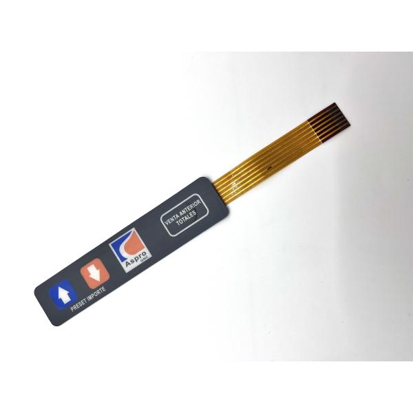 Full Printing Mini Custom Membrane Switch Panel 1.25MM Pitch With Milky LED Window Display