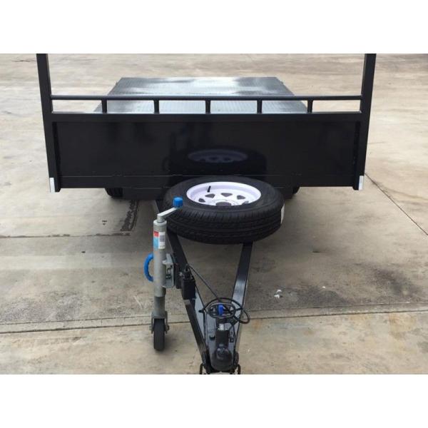 4500 KG Loading 12x6 Tandem Flat Top Trailer With Hydraulic Override Braking System