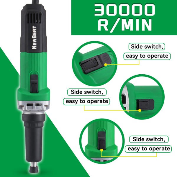 650W Electric Die Grinder High Speed Straight Grinding Machine for Metal Polishing