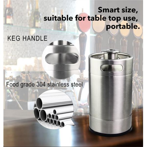 High Reusable 5 Litre Mini Beer Kegs , SS304 5 Liter Mini Keg Home Brew