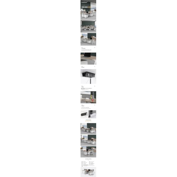 Modern Office Furniture MDF Panel Office Tables and Chairs Set for Staff Desk