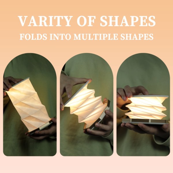 Rotating Folding Origami Light Fixture Large Paper Floor Lamp Touch Control