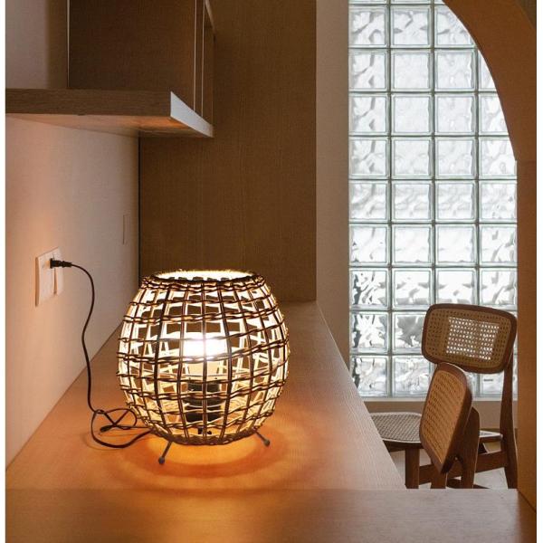 small Creative rattan ball table lamp Rattan art rattan woven bedroom decorative table lamp