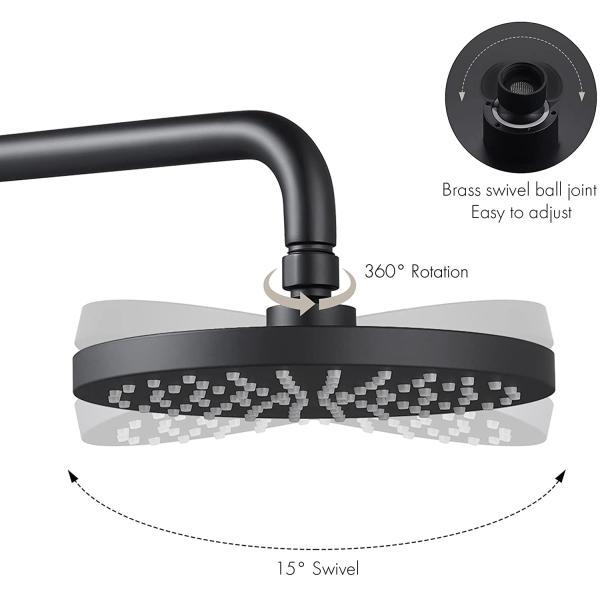 OEM ODM rainfall shower system 3 way shower black ceiling mounted rain mixer faucet waterfall overhead shower