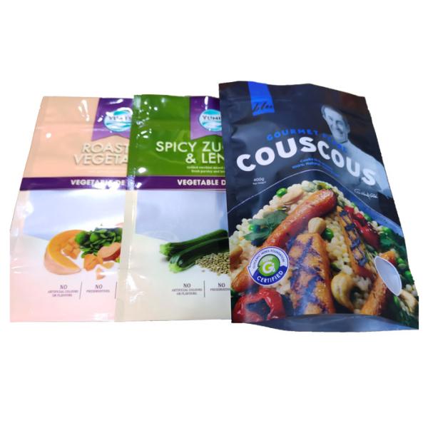 Self Seal 40mm Food Grade Stand Up Pouch With Resealable Zipper Locks