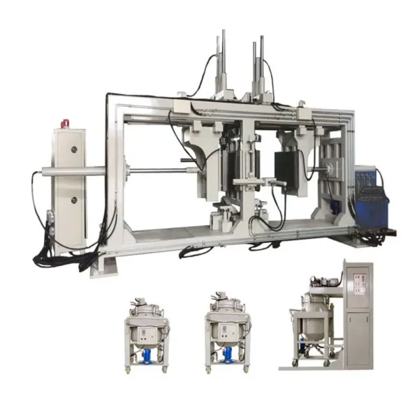 Epoxy Resin APG Clamping Machine with 1000X1000mm Clamp Plate Size 250X1650mm Stroke and 900X400mm Core Puller Stroke