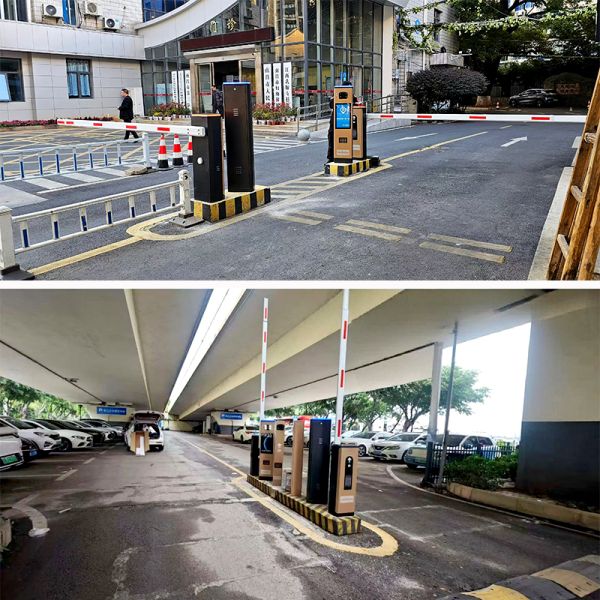 Surface Mounted Traffic Boom Barrier Straight Rod For Parking / Office Access
