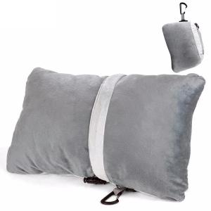 Buy cheap Portable Memory Foam Neck Pillow , Grey Large Memory Foam Pillow Velour Fabric Case product