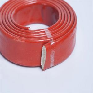 China High Temperature Silicone Coated Fiberglass Sleeving Silicone Cable Sleeve on sale