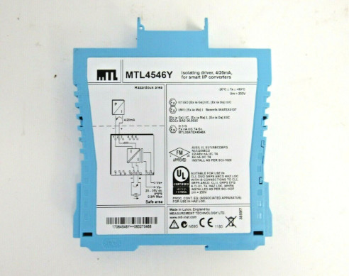 MTL4546Y MTL Instruments Isolating Driver For 4–20mA HART Valve Positioners With