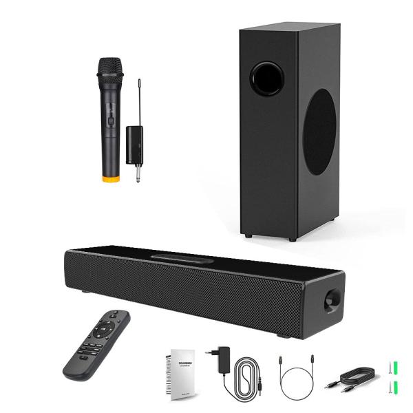 Home Entertainment 5.0 Bluetooth Soundbar With Subwoofer 50Hz-20KHz Audio