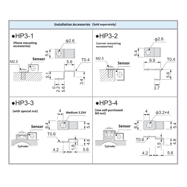 Non-contact Overstroke Detection Magnetic Proximity Forward Sensors for Automated Intelligent Equipment ZPS003H