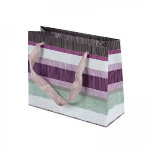 Buy cheap Custom Printed Creative Patterned Paper Product Bags Striped Paper Bags product
