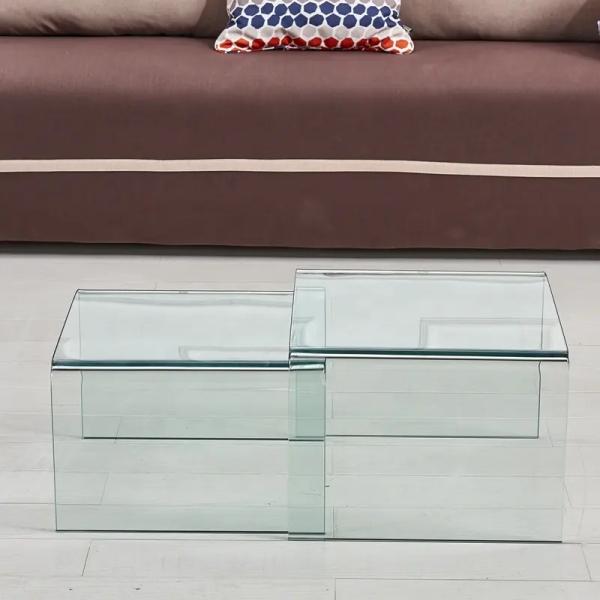 Lightweight Coffee Cafe Tables Glass Material Multipurpose Practical