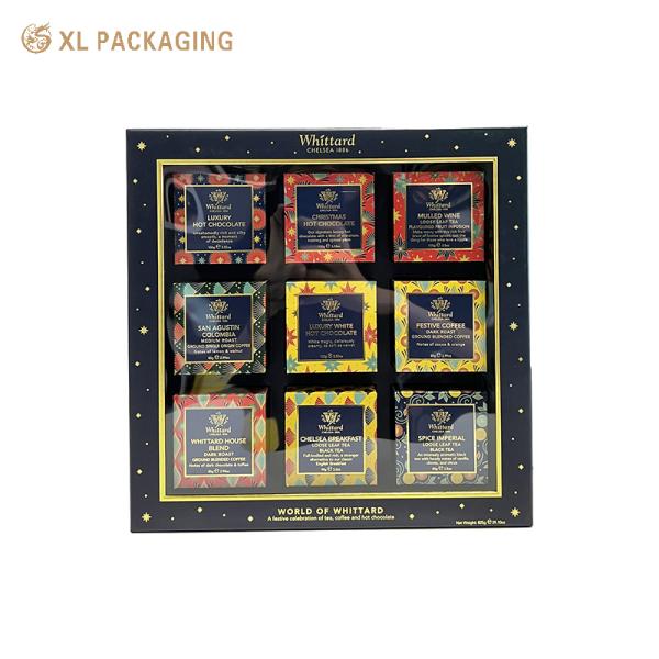 Luxury Custom Paper Cosmetic Gift Boxes With PVC Window And Flocked Insert For Soap Tea