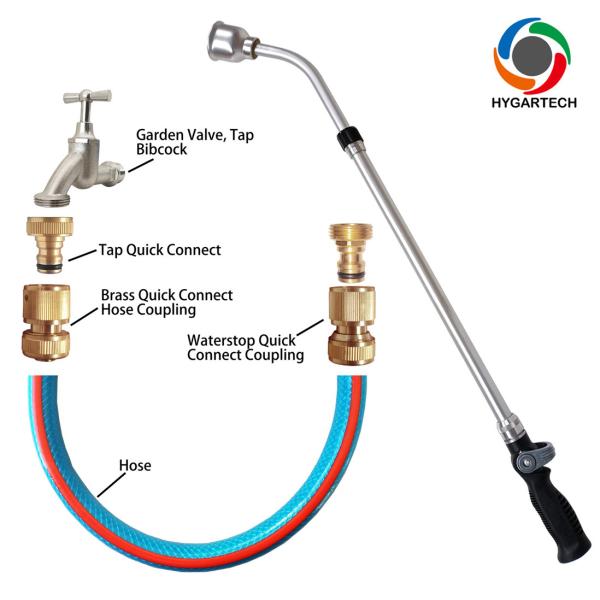 Telescopic Metal Soft Rain Spray Lance With Thumb Control