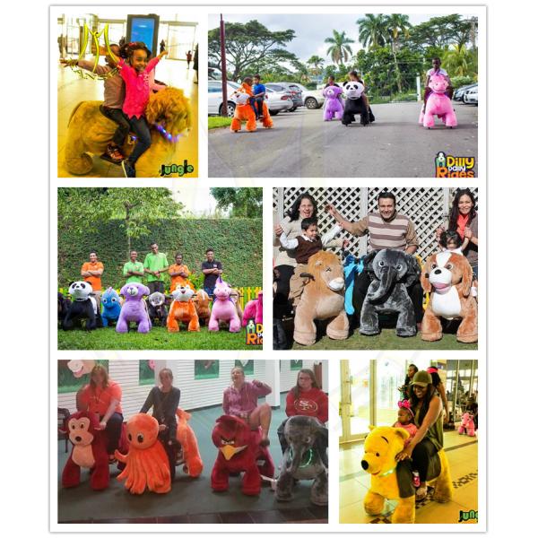 Hansel walking animal token operated animales mountables electric red bull