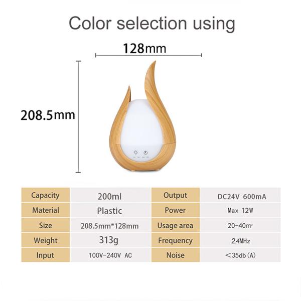 Portable 5W 20㎡ 200ml Ultrasonic Aromatherapy Diffuser