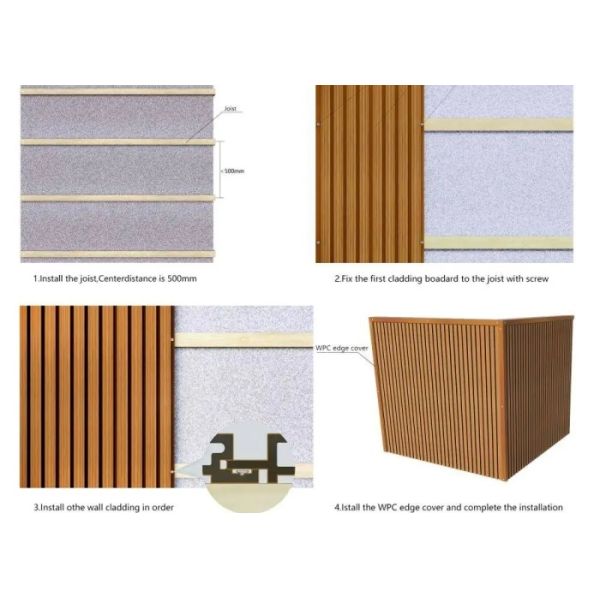 ASA Co Extruded Heavy Duty WPC Exterior Wall Cladding 171*14mm
