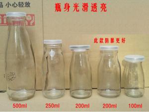 China 100ml 200ml 250ml 500ml fresh milk glass bottles juice glass jar food grade glass bottle package on sale