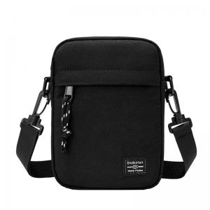 China Fashion Men's Small Shoulder Bags Black Handbag Travel Wallet Mini Crossbody Bag Passport Clip Mobile Purse Strap Neck Pouch on sale