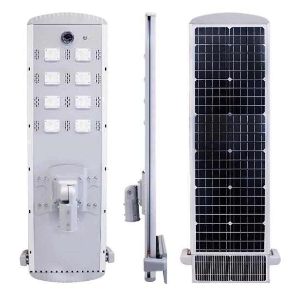 Newest All In One IP65 Lithium Battery Powered Smart Self Cleaning Solar Street Light