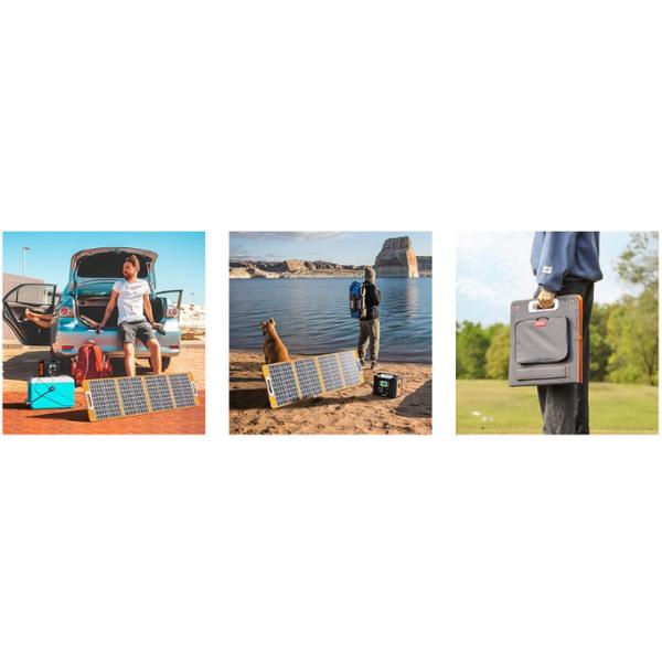 18V 100W Foldable Solar Blanket Panel Charger Customized with DC Output