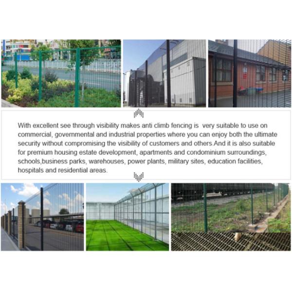 HBGB V Folded Top RAL 2.2m Anti Climb Mesh Fence OEM Anti Cut