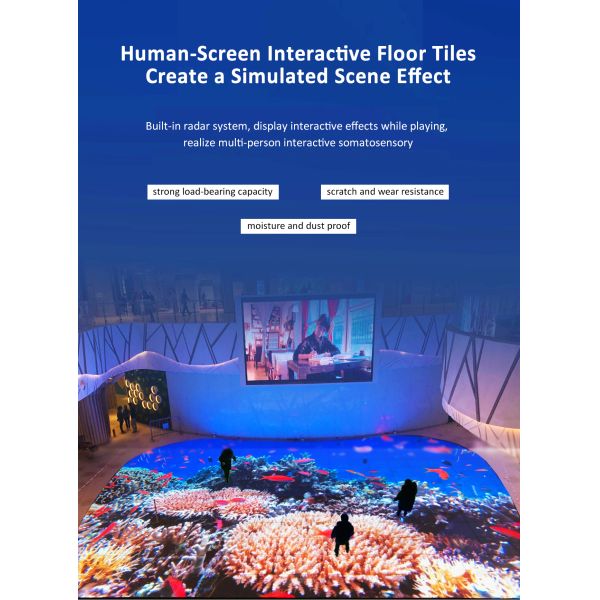 Indoor LED Floor Display Immersive LED Round Dance Interactive Video Floor Tile LED Screen