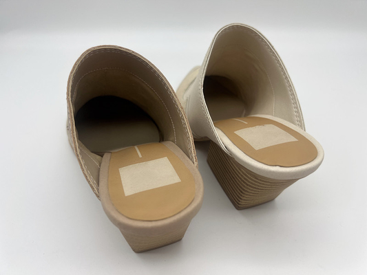 Solid Pattern Womens Slide Heels , Mules Shoes Heels With Close Toe