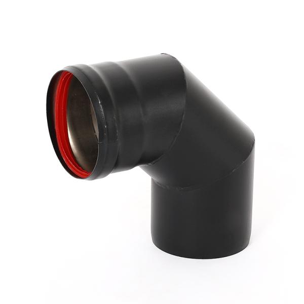 Carbon Steel Black Pellet Stove Pipe Straight Round Shaped Custom Size High Performance