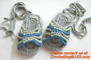 Buy cheap Summer Crochet Baby Boys Girls Sandal Slipper First Walker Shoes Newborn Infant Striped product