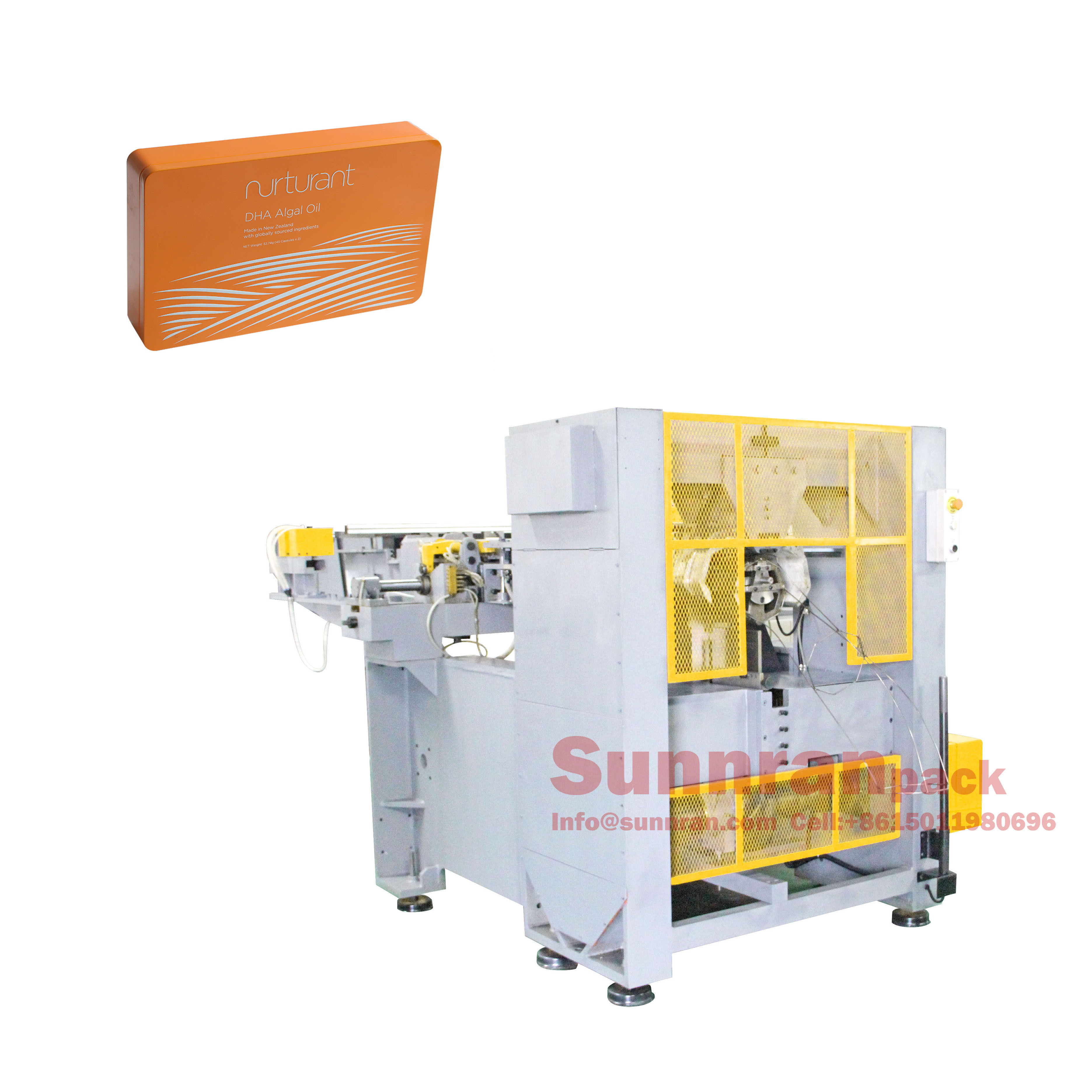 Buy cheap Square Irreguare Chocolate Tin Box Locking Machine Width Adjusted Automatically product