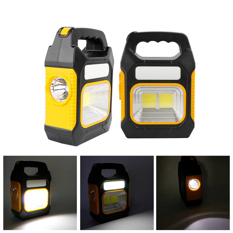 Solar Hand Lamp, Cross-border Foreign Trade LED Emergency Lamp, Flashlight, USB Charging, Home User, Outdoor Camping Lamp