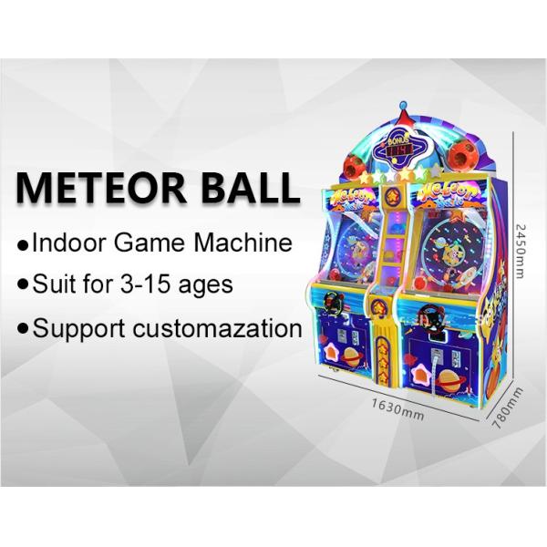 Meteor Ball Ticket Redemption Arcade Machines 2 Players Blue Color