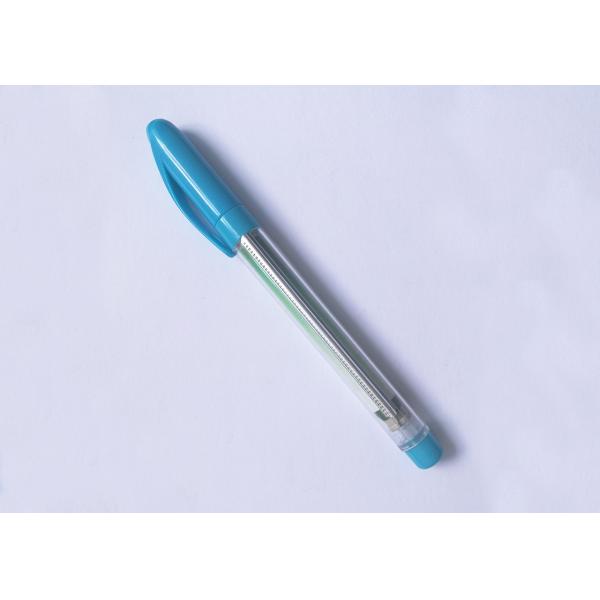 Transparent plastic banner gel ink pen in red or blue with 180mmX68mm size color-full banner printing for promotion