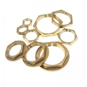 China Brass Check Nut And Hex Thin Flat Head Nut M3-M25 Grade 4/6/8/10 Female Threaded Nut on sale