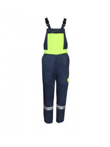 345 GSM Quilted Workwear Bib Overalls Adjustable Buckles And Reflective Tapes
