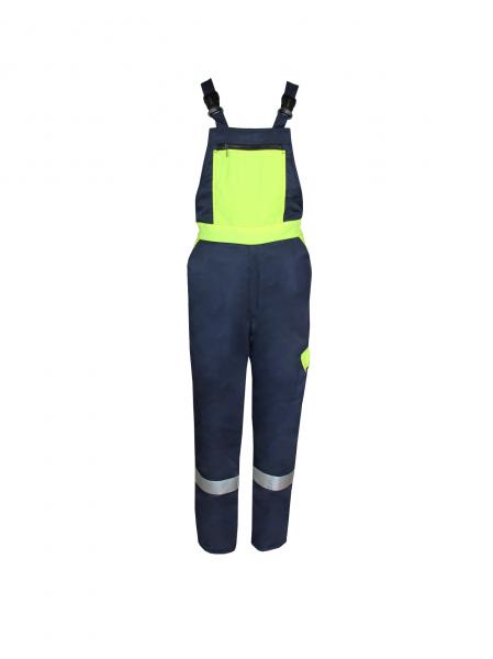 Quality 345 GSM Quilted Workwear Bib Overalls Adjustable Buckles And Reflective Tapes for sale