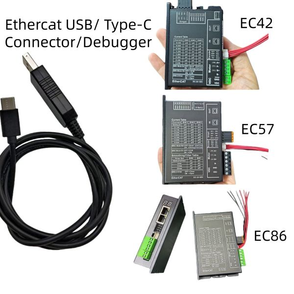 Closed Loop 2 Phase NEMA17 42mm Flange Stepper Motor with EtherCAT Servo Stepper Driver for CNC Machines