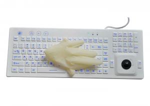Buy cheap Nano silver antimicrobial coating IP68 medical healthcare keyboard with trackball for industry product