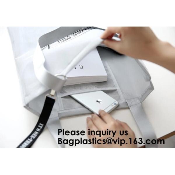 Large Zipper Polyester Reusable Beach Pool Outdoor Travel Gym Mesh Beach Tote Bag with Insulated Picnic Leak-proof Coole