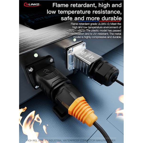 CNLINKO Waterproof IP68 Ethernet Wire RJ45 Connector for Wifi Adapter